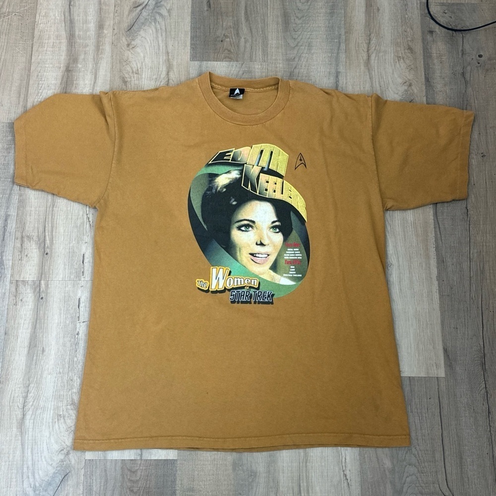 Vintage Edith Keeler “The Women Of Star Trek” XL Gold Shirt